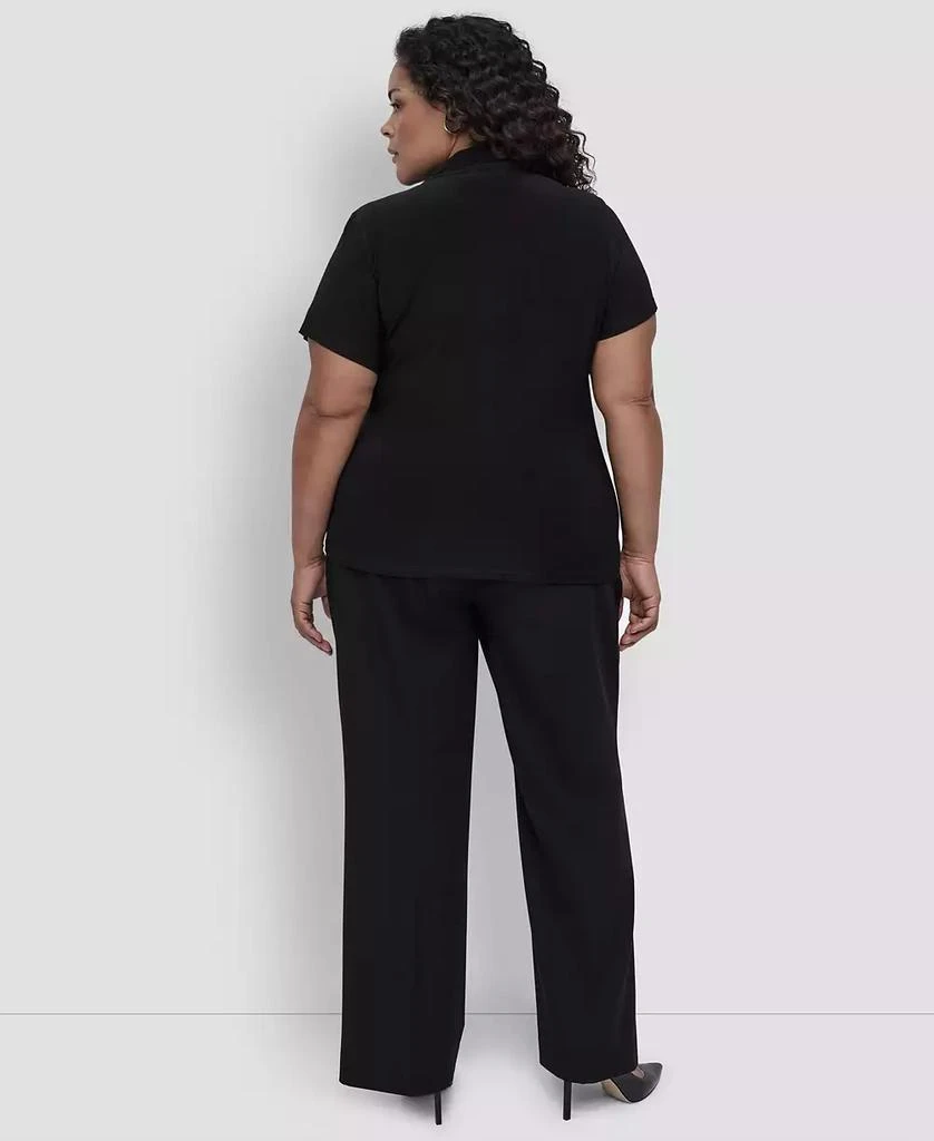DKNY Plus Size Short-Sleeve Faux-Wrap Top 2