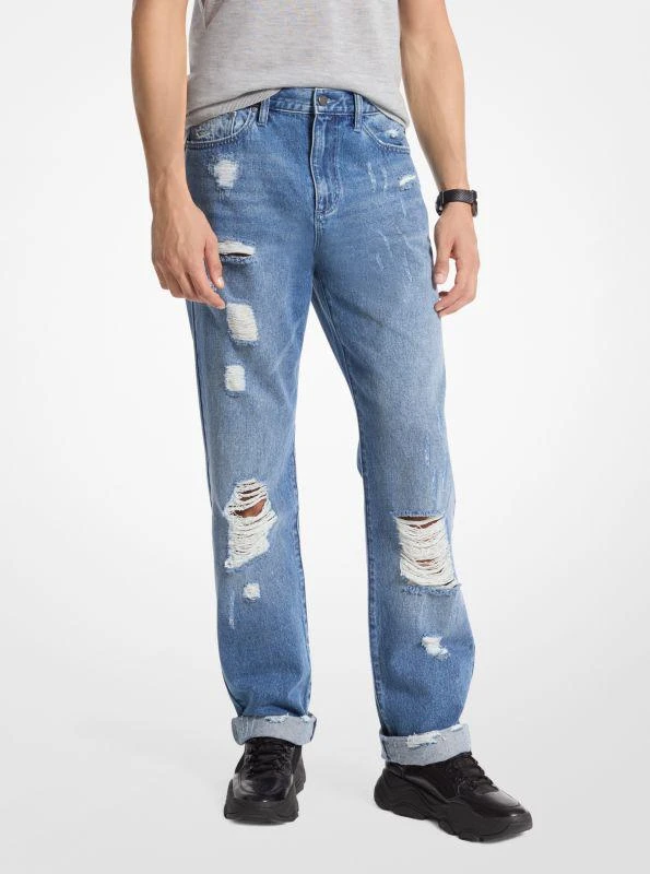 Michael Kors Finn Distressed Denim Jeans 1