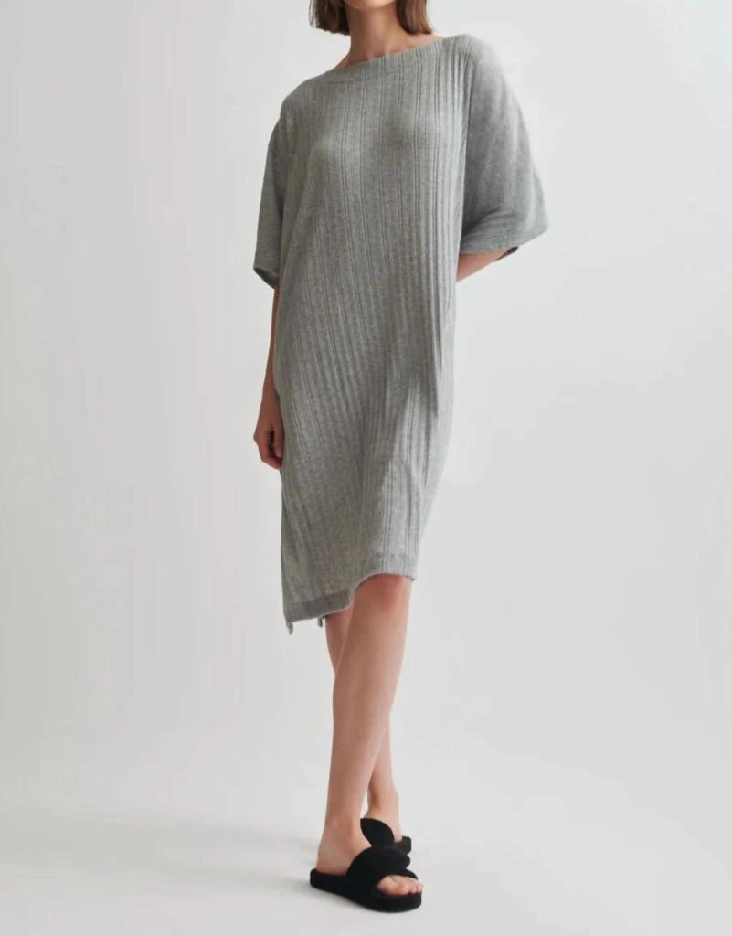 Skin Skin - Rosa Ribbed Bateau-neck Midi Caftan 1