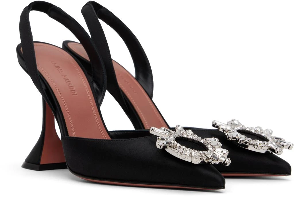 Amina Muaddi Black Begum Sling Heels 4