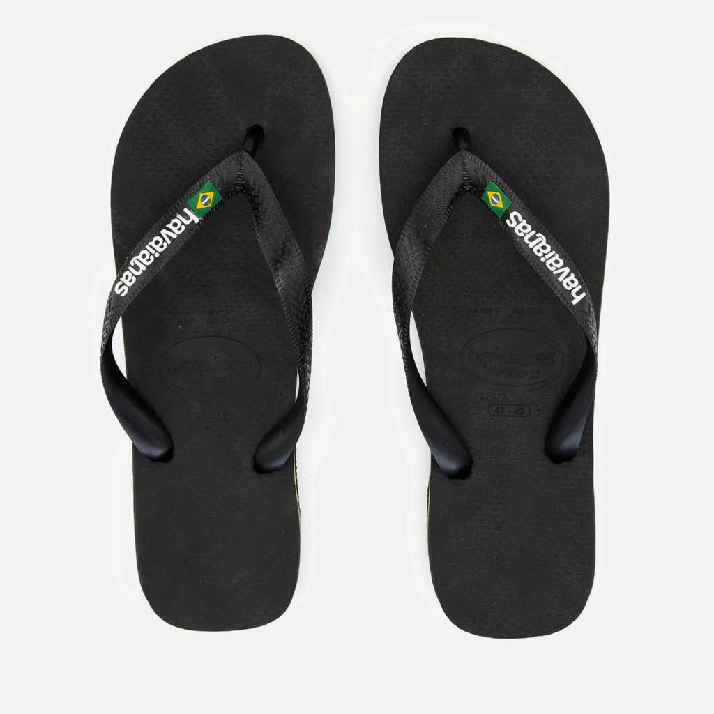 Havaianas Havaianas Men's Brasil Logo Flip Flops - Black 1