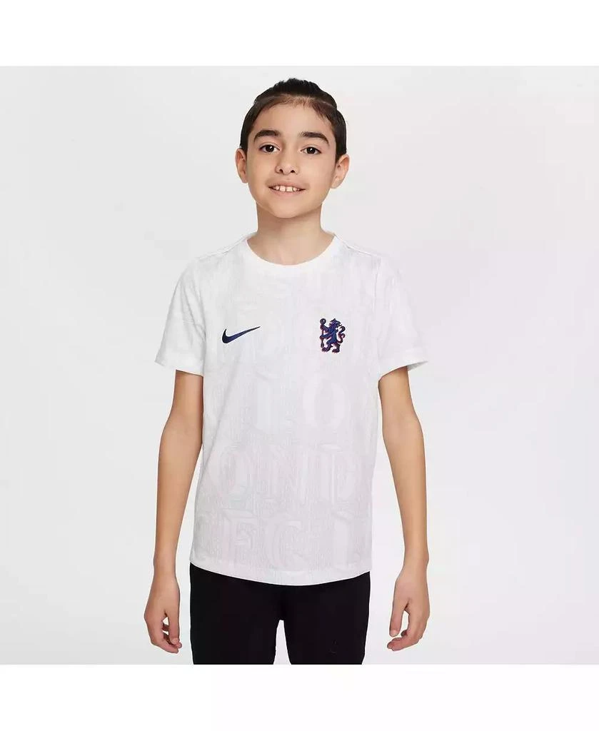 NIKE Big Boys and Girls White Chelsea 2025/26 Academy Pro Pre-Match Jersey 1