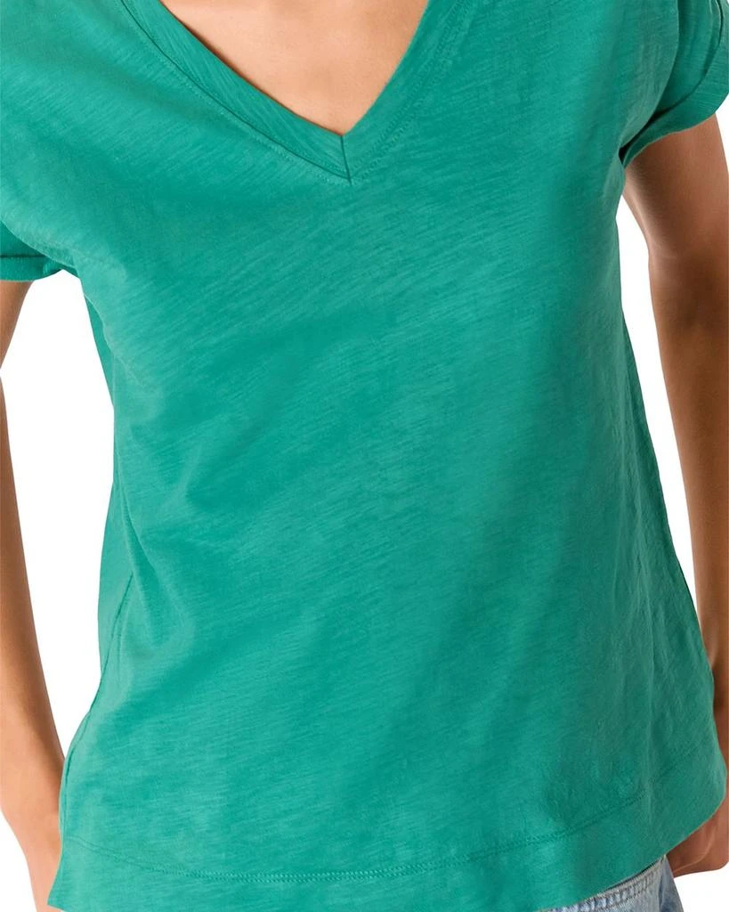 Whistles Willa V Neck Cap Sleeved Tee 4