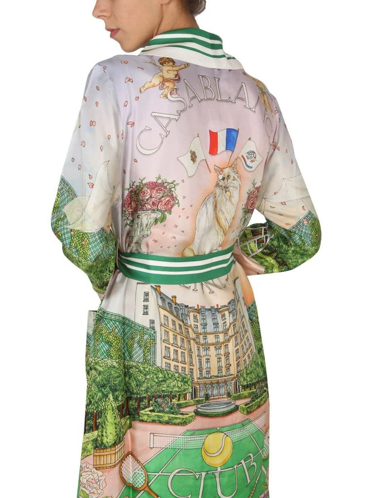 Casablanca Casablanca Robe With "Tennis Club Prive" Print 4