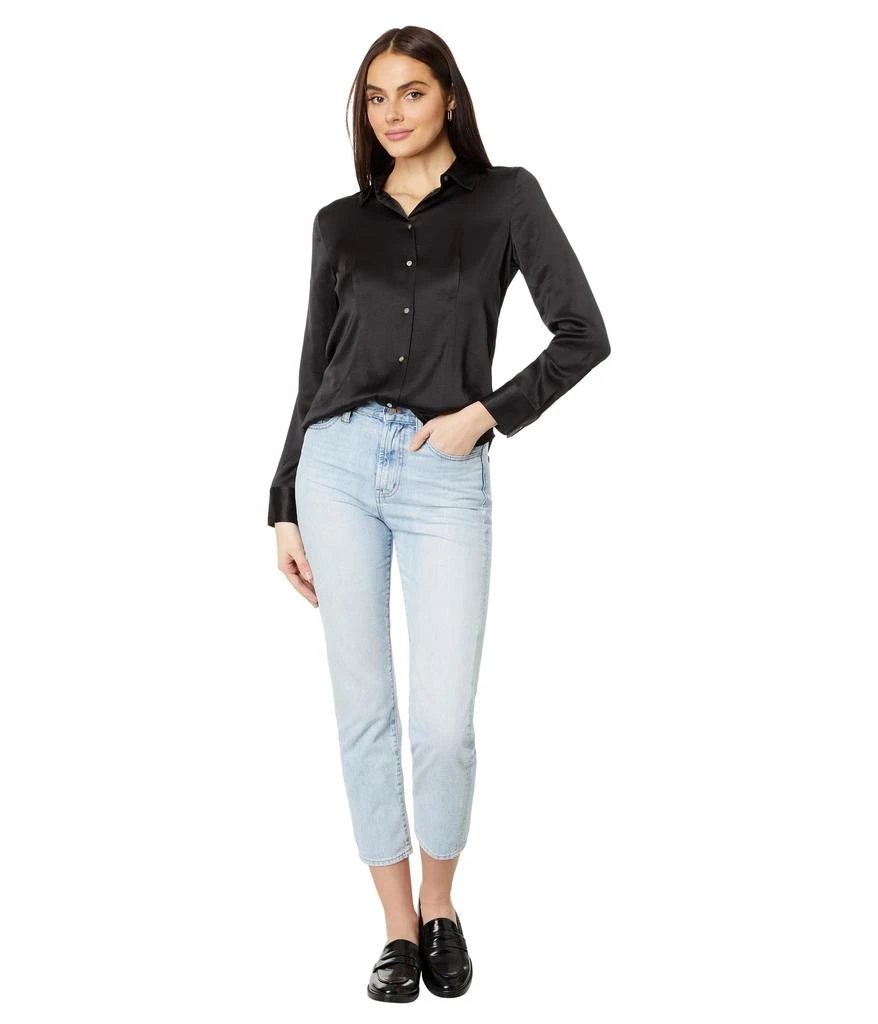 Madewell Darted Button-Up Shirt in Satin 4