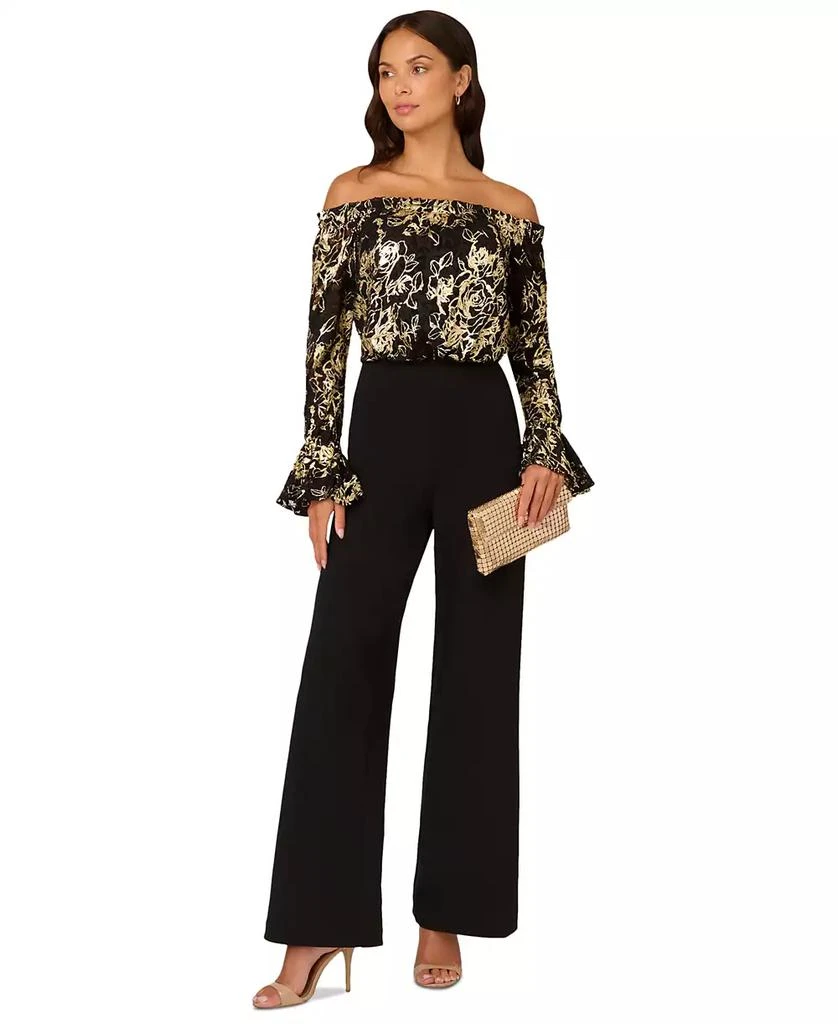 Adrianna Papell Women's Off-The-Shoulder Lace & Crepe Jumpsuit 1