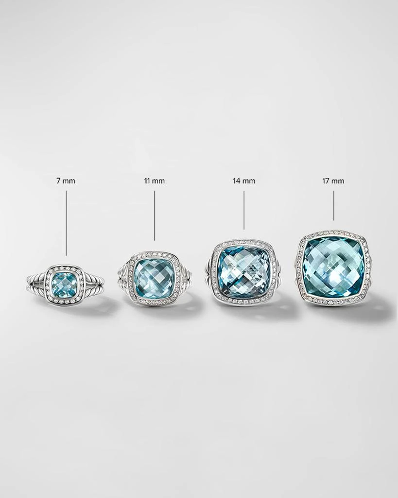 David Yurman Albion Ring with Gemstone and Diamonds in Silver, 11mm 5