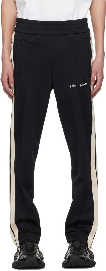 Palm Angels Black Classic Logo Track Pants 1