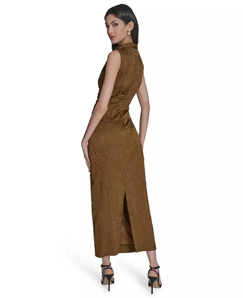 Vince Camuto Women's Novelty Knit High Cowl Neck Ruche Waist Bodycon Dress 5