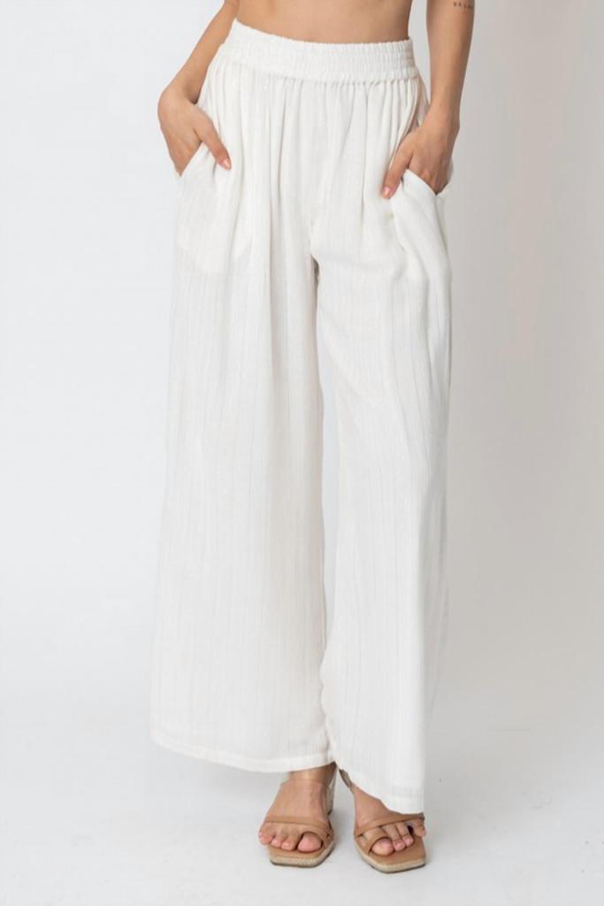 En Creme Self Stripe Pant