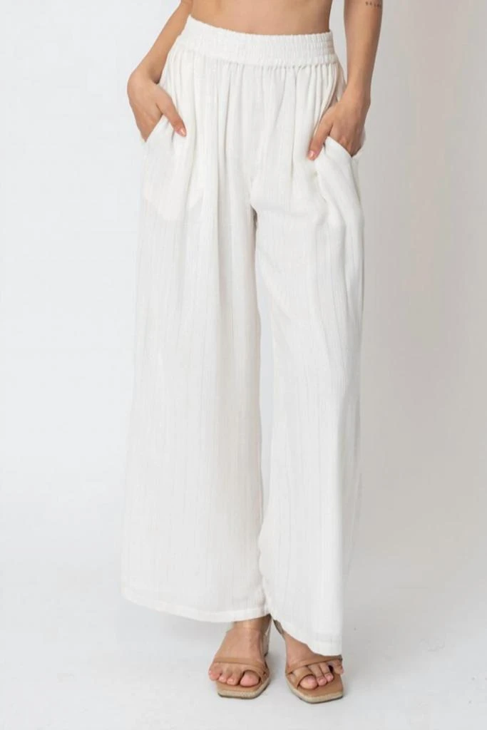 En Creme Self Stripe Pant 1