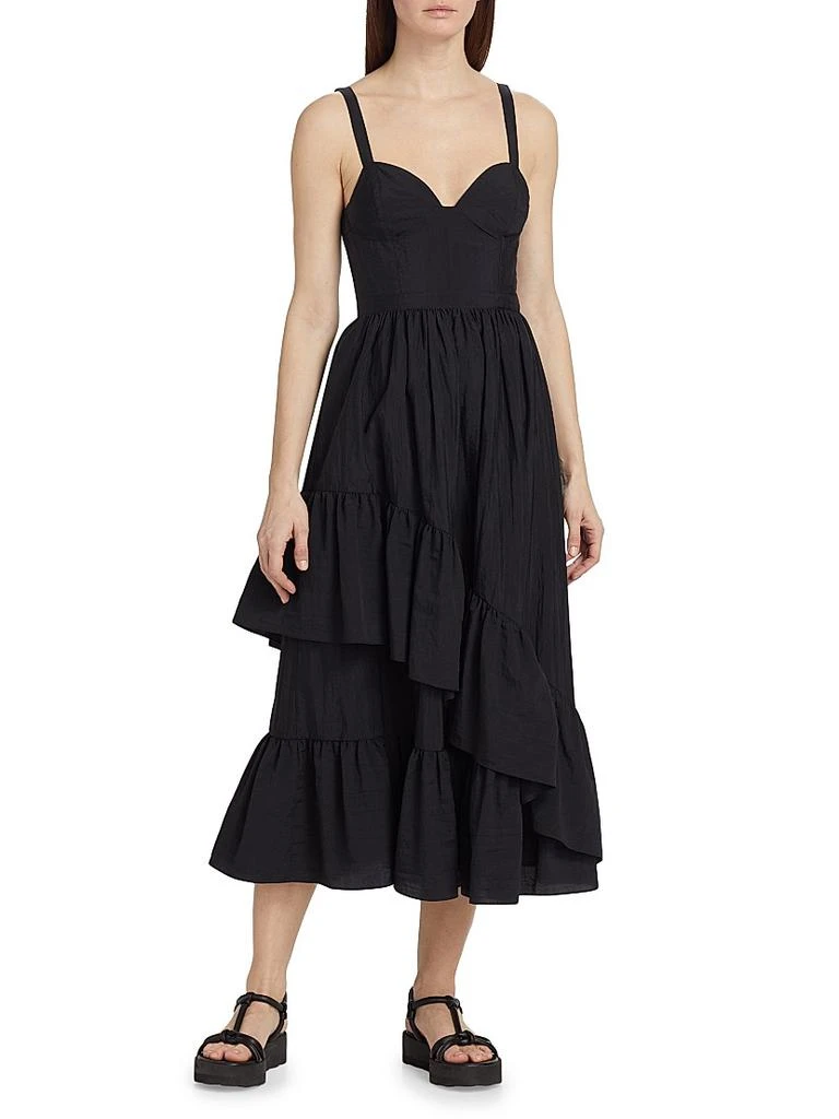Cinq à Sept Amy Asymmetric Ruffle Midi-Dress 3
