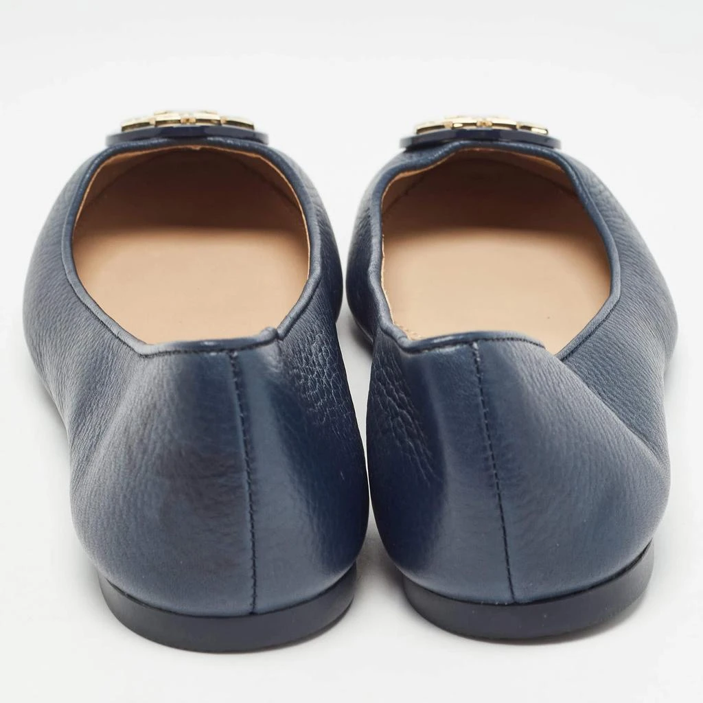 Tory Burch Tory Burch Navy Blue Leather Claire Ballet Flats Size 38.5 5