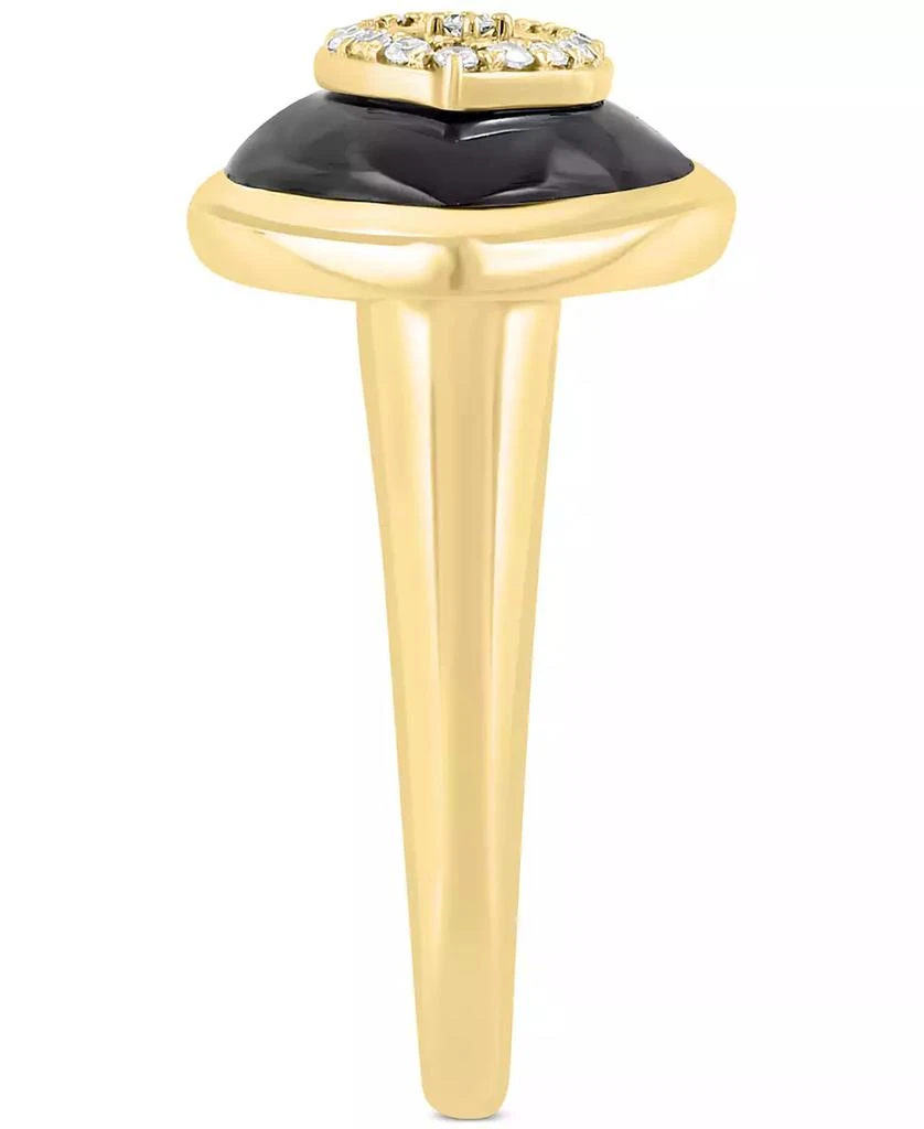 Effy EFFY® Onyx & Diamond (1/20 ct. t.w.) Evil Eye Statement Ring in 14k Gold 3