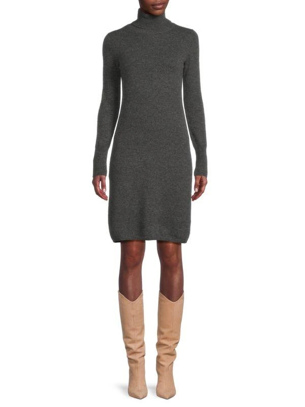 Sofia Cashmere Turtleneck Cashmere Sweater Dress 1