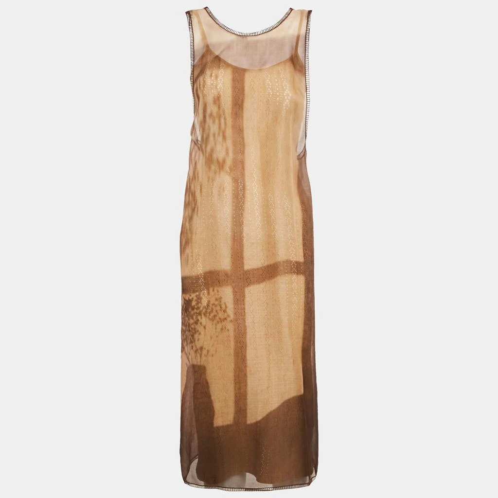 blue dress for baby girl Satin Brown Midi Dress — Made in Spain main image 1