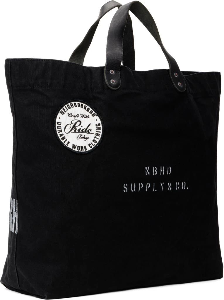 NEIGHBORHOOD Black Washed Canvas Tote 3