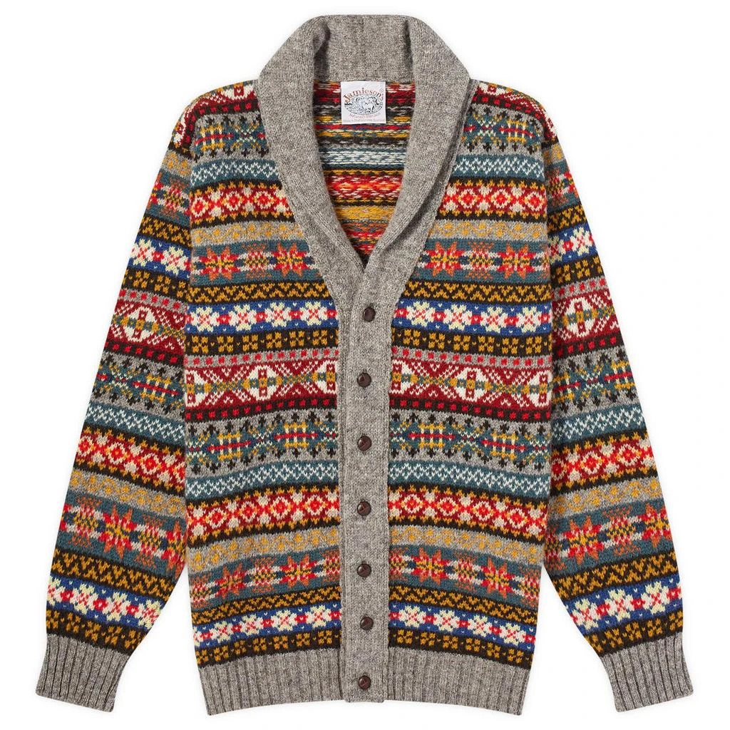 Jamiesons of Shetland Jamieson's of Shetland Fair Isle Shawl Collar Cardigan 1