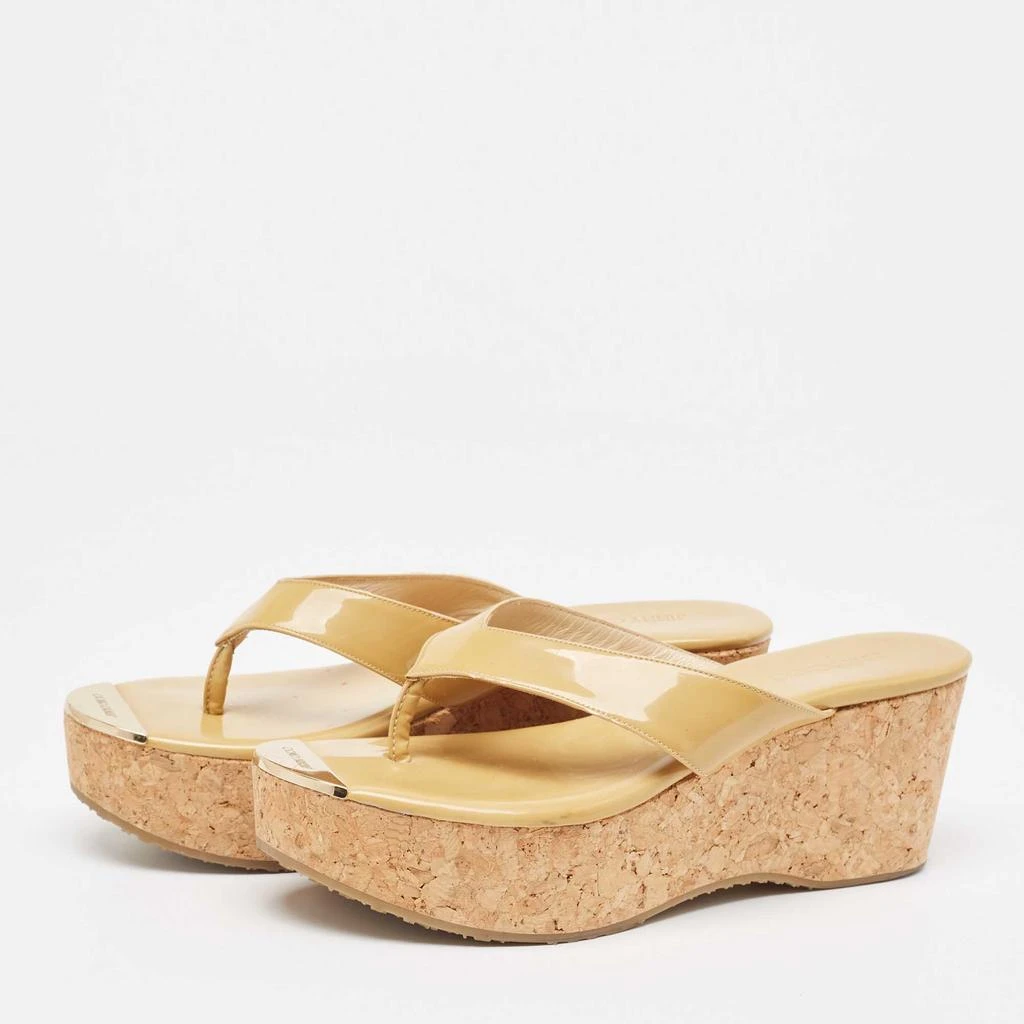 Jimmy Choo Jimmy Choo Beige Patent Prima Sandals Size 39 2