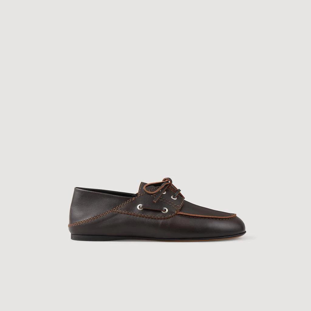 Sandro Leather boat shoe loafers 1