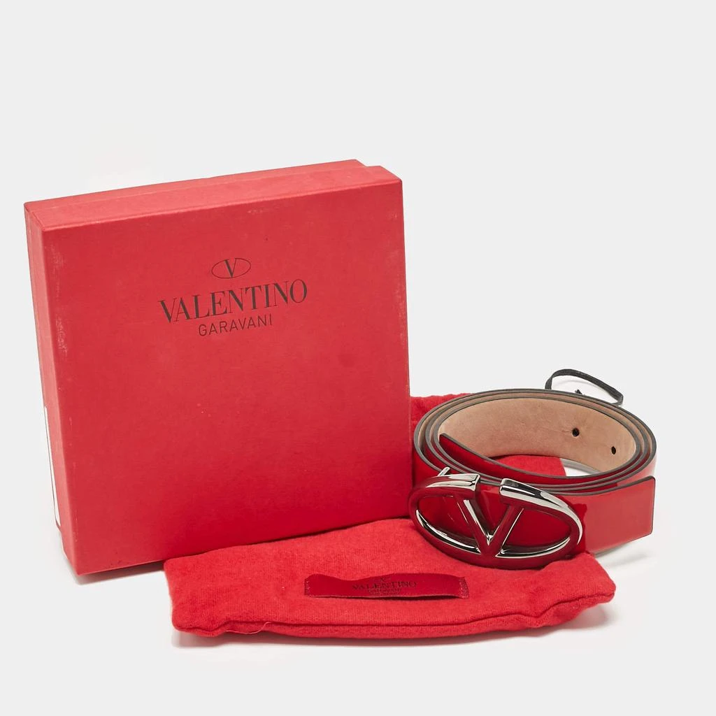 Valentino Valentino Red Patent Leather VLogo Buckle Belt 85 CM 7