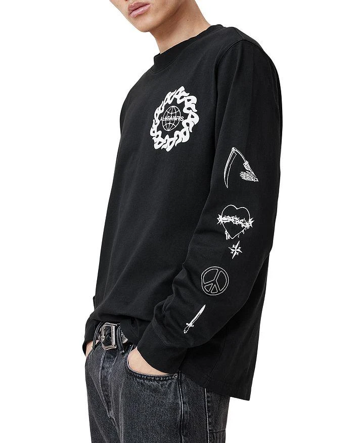 ALL SAINTS Orbital Graphic Print Long Sleeve Tee 6
