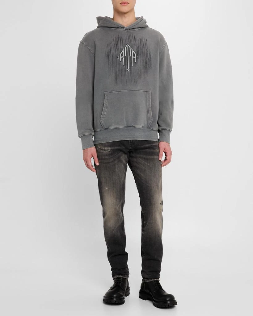 RTA Men's Jordan Stone-Etched Monogram Hoodie 2