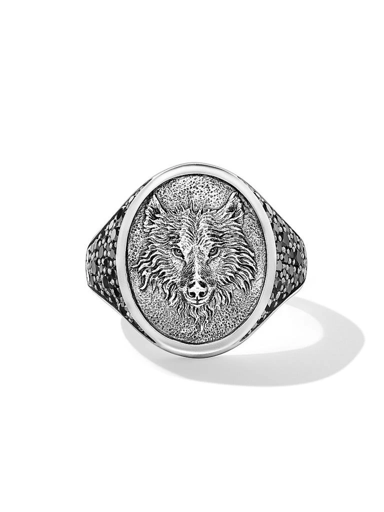 David Yurman Petrvs Wolf Signet Ring in Sterling Silver 3