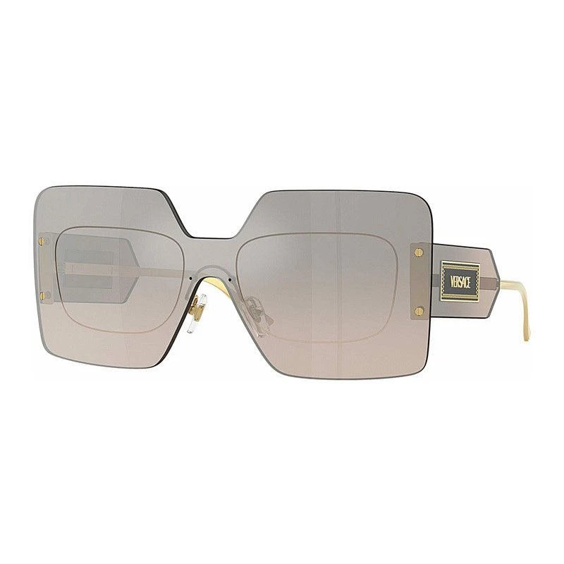 Versace Sunglasses Shield Rimless, Light Transparent Brown  display picture 2
