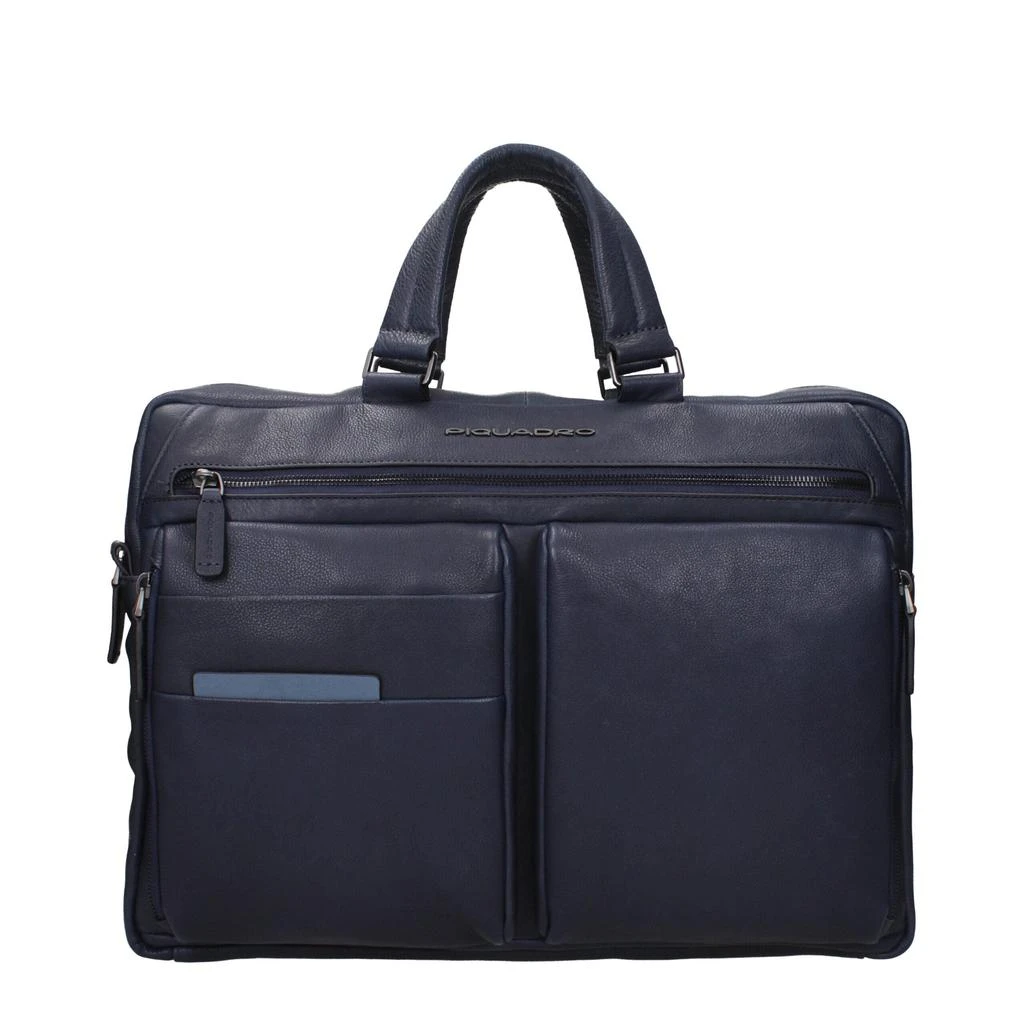 PIQUADRO Piquadro Blue Leather Business And Laptop Bags 3