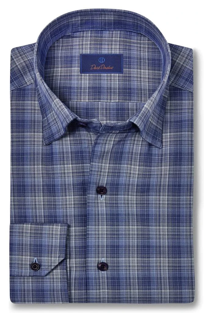 David Donahue Twill Plaid Sport Shirt 1