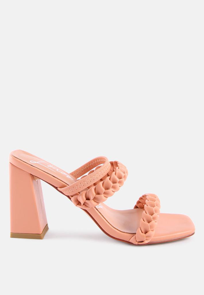 London Rag arnie braided block heel slider sandals