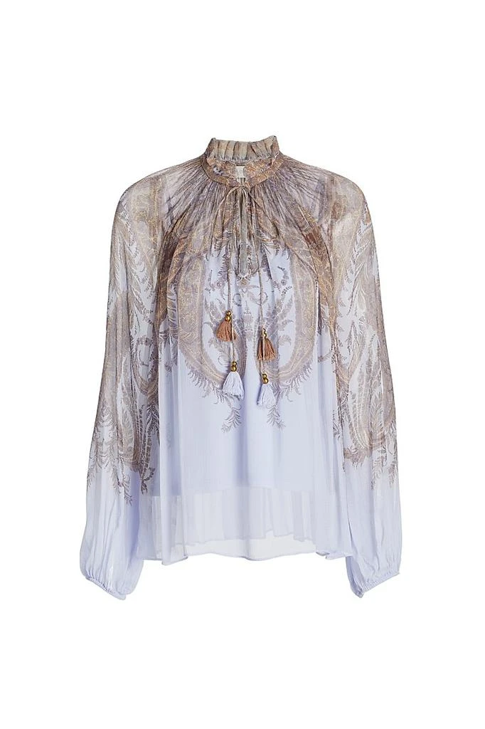 Zimmermann Hypnotic Billow Split-Neck Blouse 1
