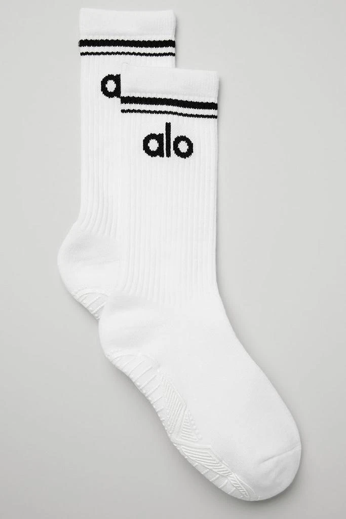 Alo Women
s Throwback Barre Sock - Black/White