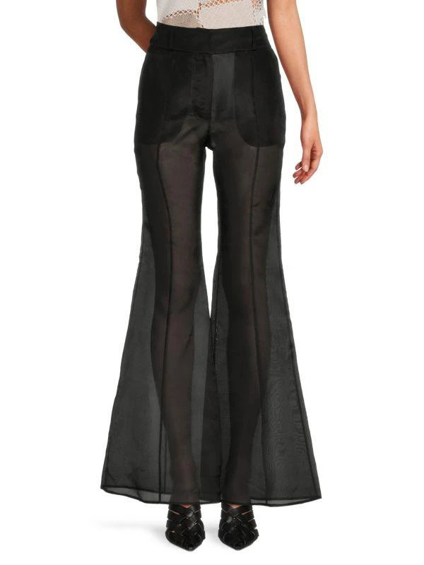 Gabriela Hearst Rhein Silk Flare Pants 1