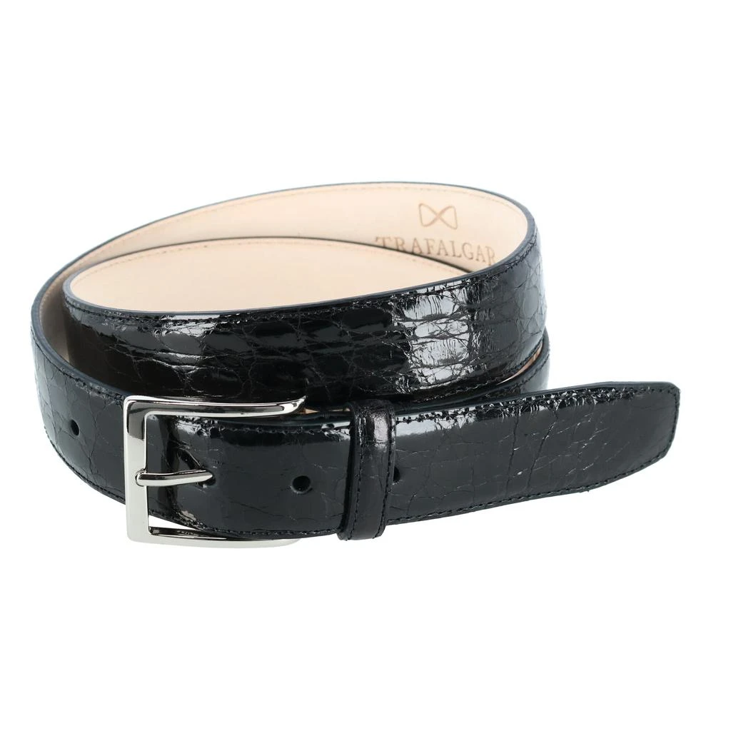 Trafalgar Genuine Caiman Crocodile 35mm Leather Dress Belt 3