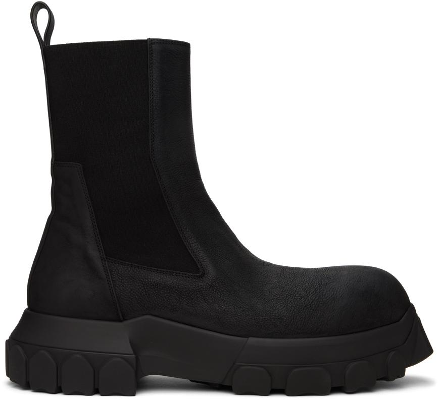 Rick Owens Black Beatle Bozo Tractor Chelsea Boots IT-42 Rick Owens Black Beatle Bozo Tractor Chelsea Boots IT-42