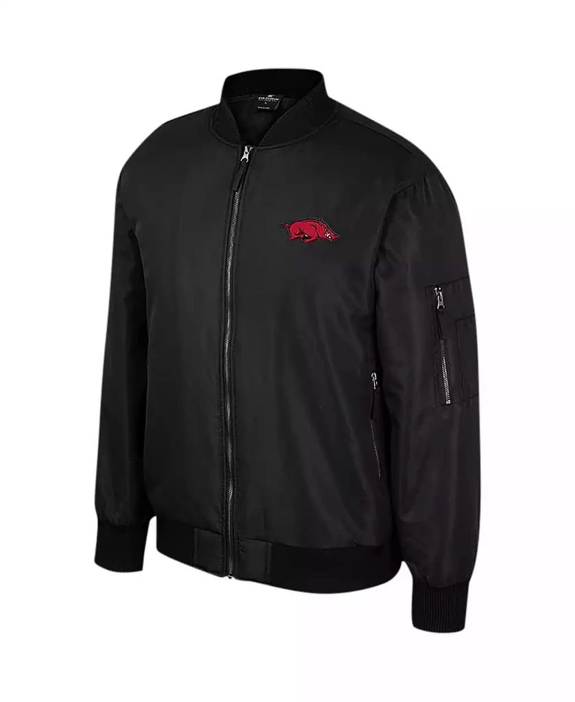 Colosseum Men's Black Arkansas Razorbacks Full-Zip Bomber Jacket 2