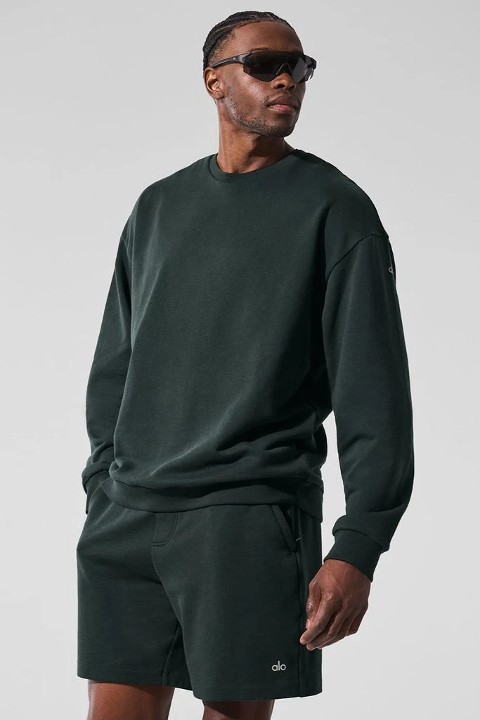 Alo Chill Crew Neck Pullover - Charcoal Green 1