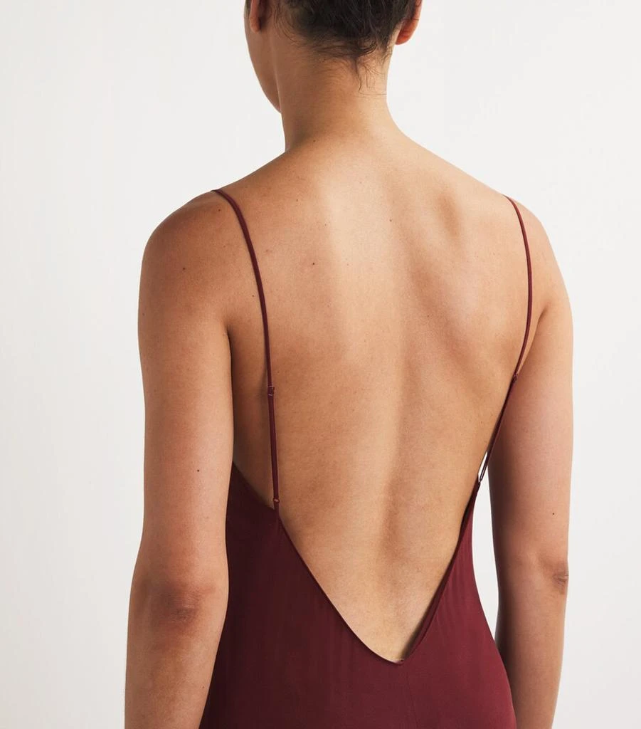 OLIVIA VON HALLE Silk Zoya Fringed Maxi Dress 4