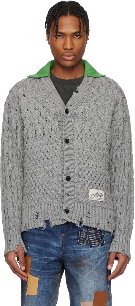Andersson Bell グレー カーディガン M Shop Gray Green Collar V-Neck Cardigan on Sale at BeyondStyle