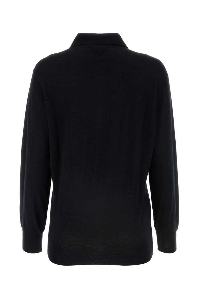 Prada Prada Long Sleeved Knitted Polo Shirt 2