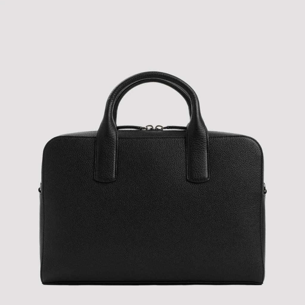 Giorgio Armani Briefcase Black Grained Calf Leather Bag 2