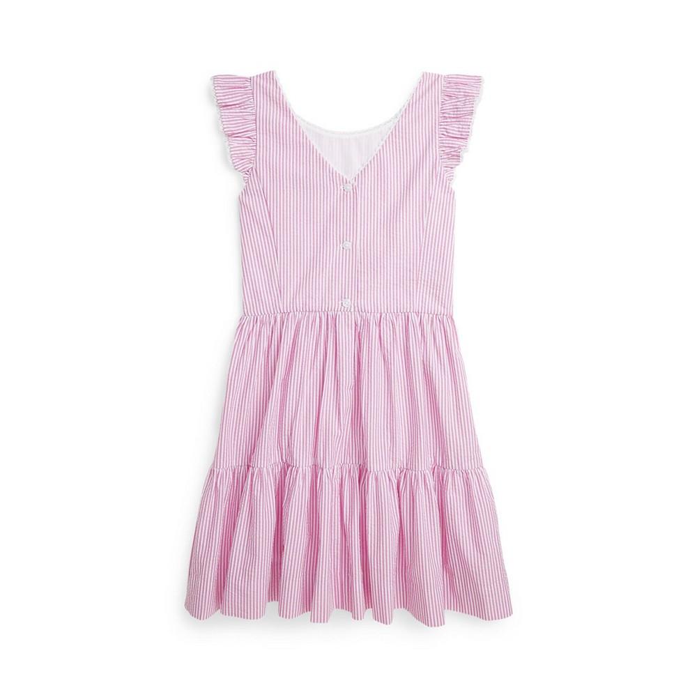 Polo Ralph Lauren Big Girls Striped Cotton Seersucker Dress