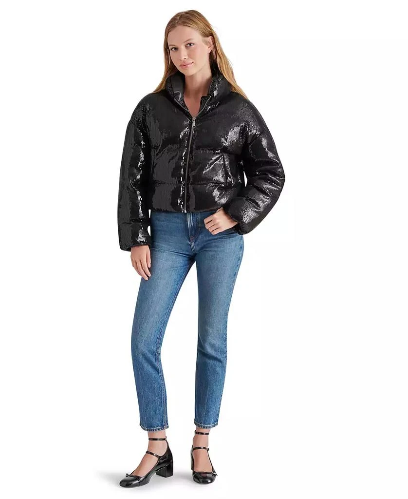 Steve Madden Women's Stratton Sequined Puffer Jacket 4