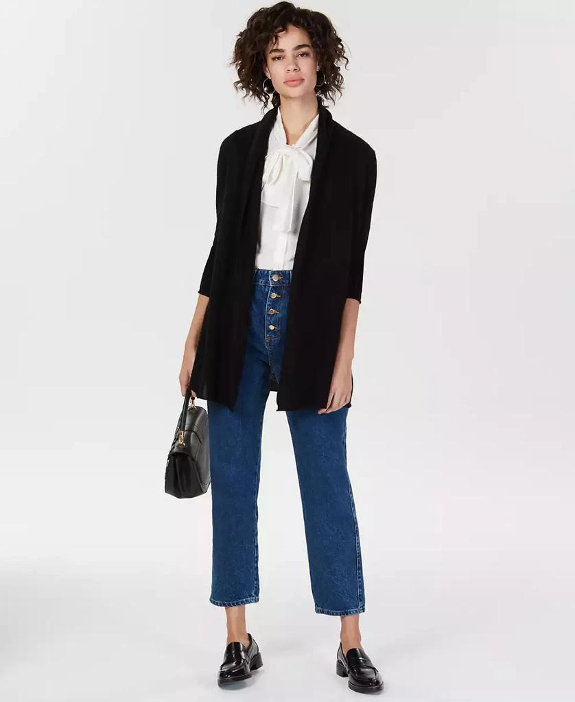 Shop Rolled-Edge Pure Cashmere Cardigan, Created for Macy's on