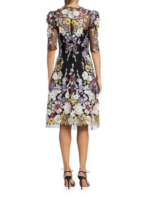 Teri Jon Embroidered Floral Cocktail Dress 2