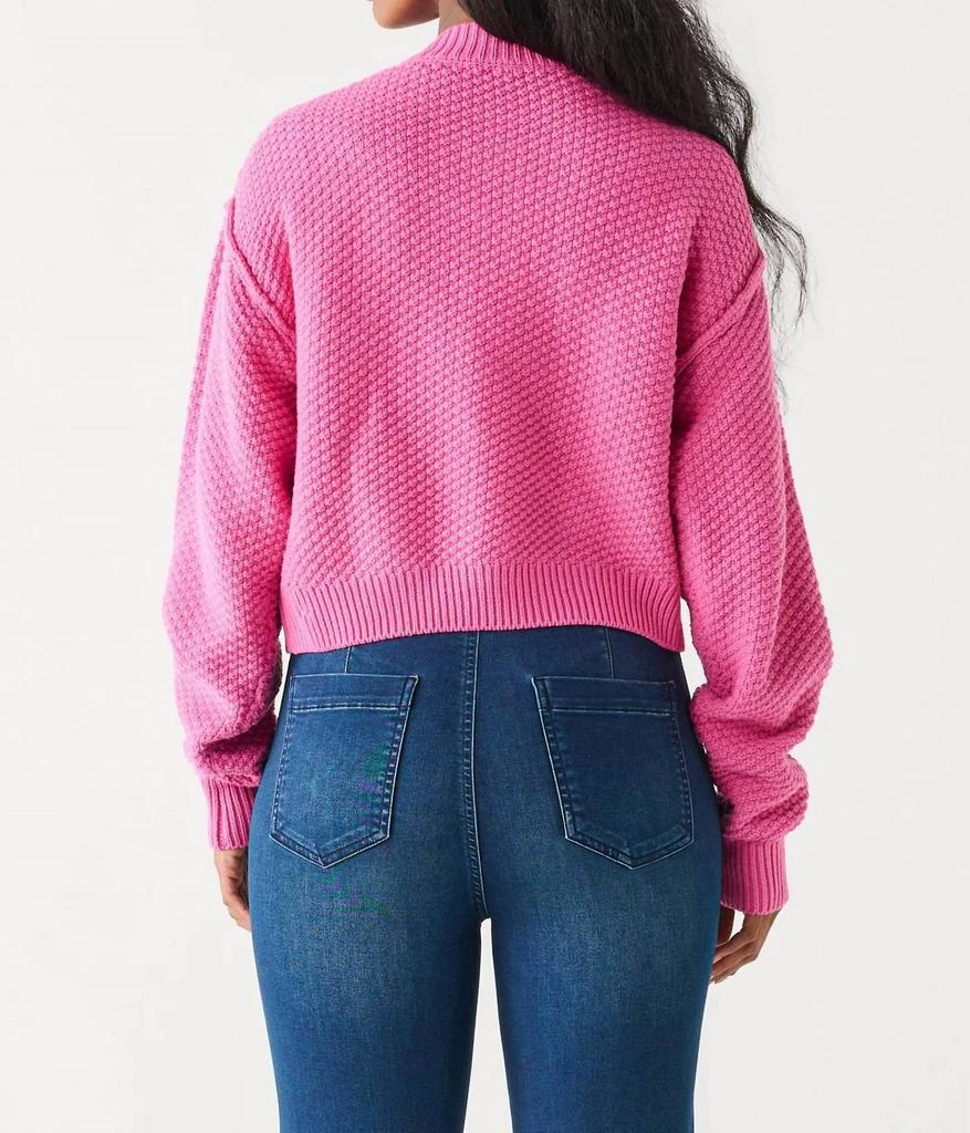 Dex Low Key Sweater Cardigan In Bubblegum Pink 3