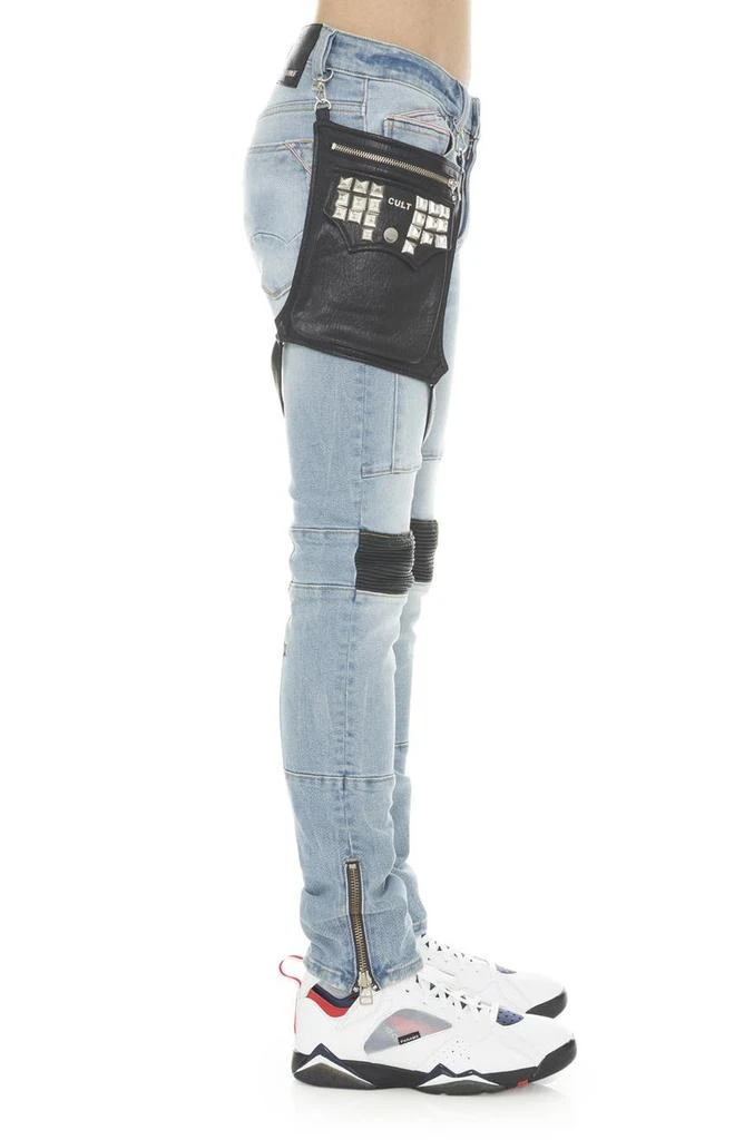 Cult Of Individuality Punk Super Skinny Jeans with Studded Leg Harness 3