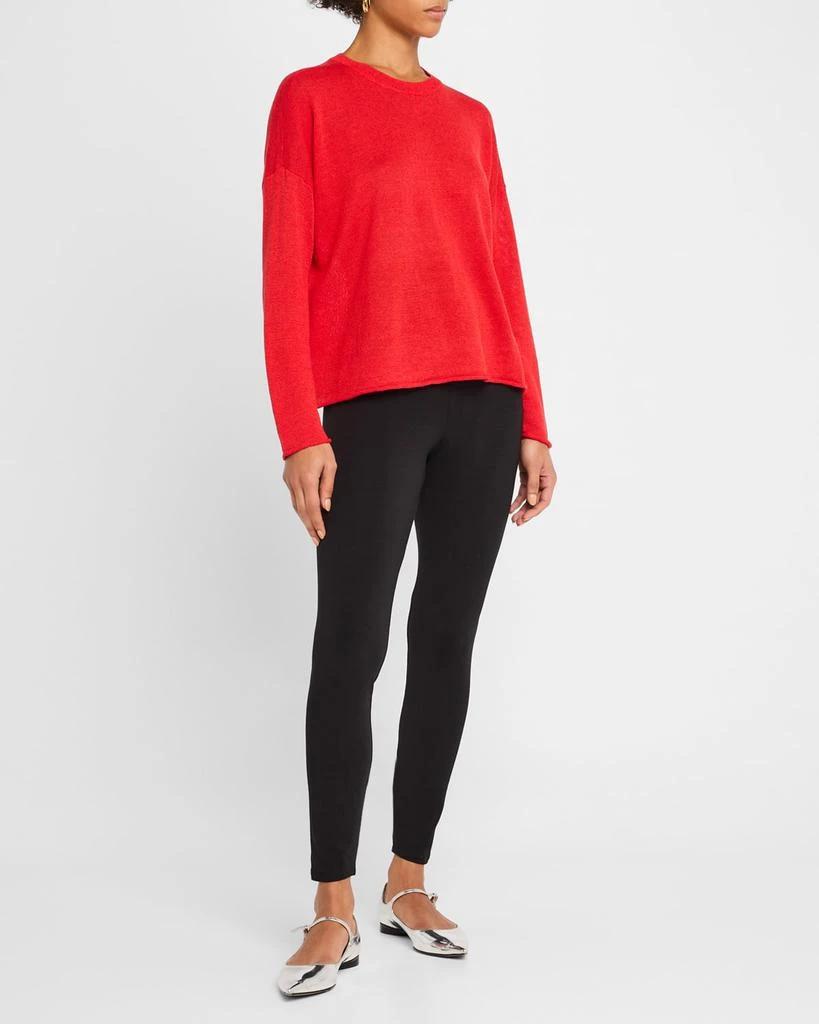 Eileen Fisher Cropped High-Rise Jersey Leggings 2